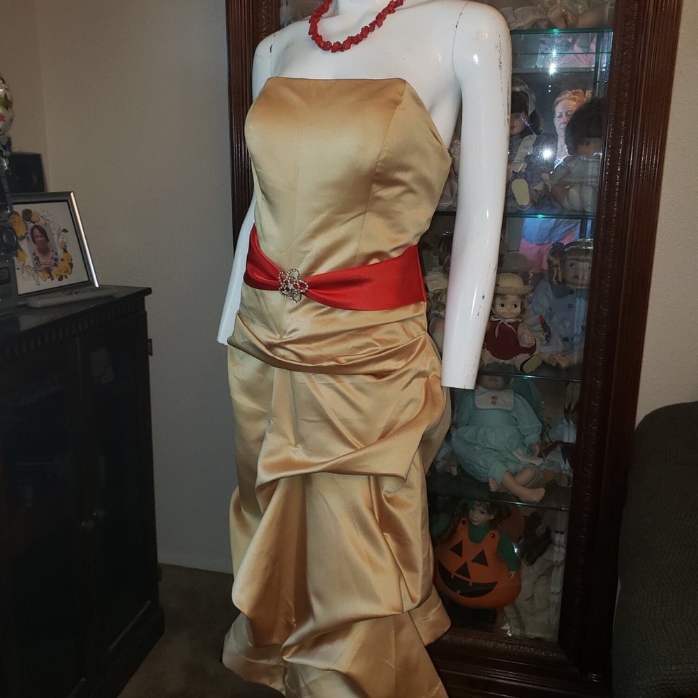 Gold formal dress
